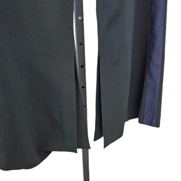 Roland Mouret Womens High Waist Side Stripe Slit Bottom Pants Size 12 Black Blue - Picture 6 of 14
